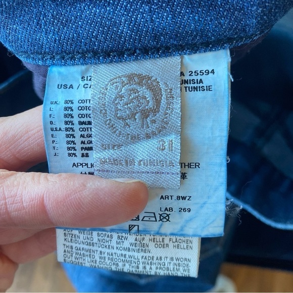 Diesel Ronhoir Regular Bootcut Stretch Dark Wash Jeans 31x32 - Picture 11 of 13